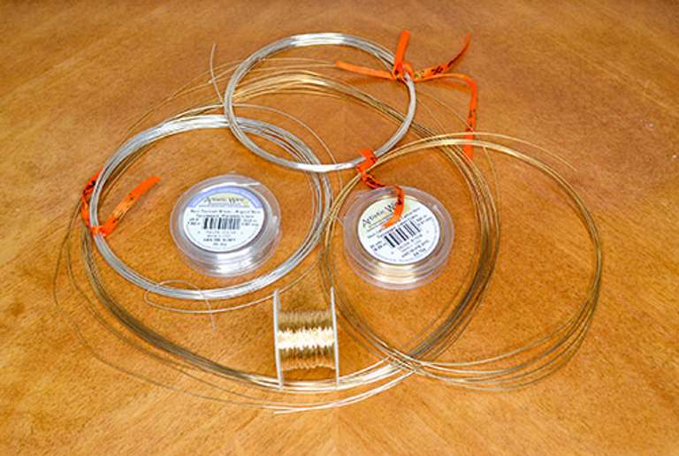 Lot of Beading Wire: Sterling Silver, Gold Filled, Gold Plated, Silver Plated and Brass