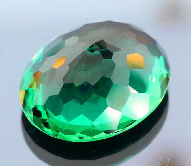 Heavy 26.69ct created emerald green Amethyst