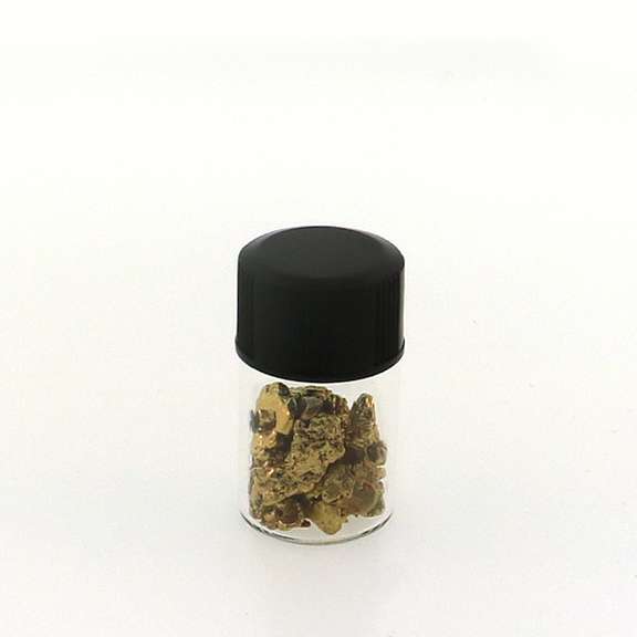 Minature Vial Filled with Pure Gold