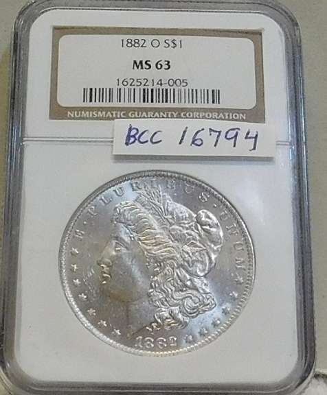 1882-O Morgan Dol NGC MS-63