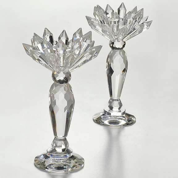 Crystal Candleholder Pair