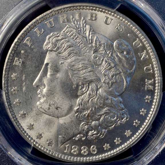 1886 Morgan Silver Dollar PCGS MS64.