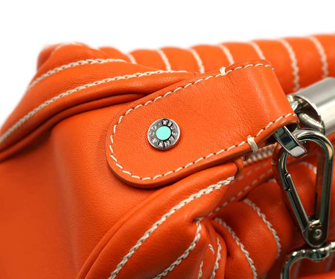 Tiffany & Co Smooth Calf Marlow Tubular Tangerine Leather Hobo Purse
