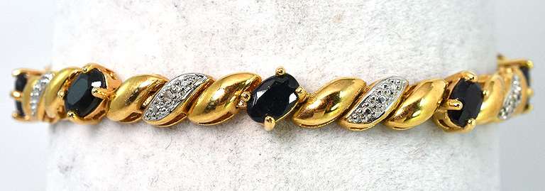 Decadent Sapphire Bracelet in Vermeil