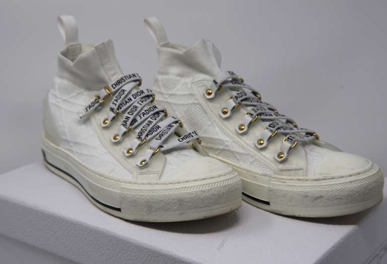 dior cannage knit White Sneaker shoes
