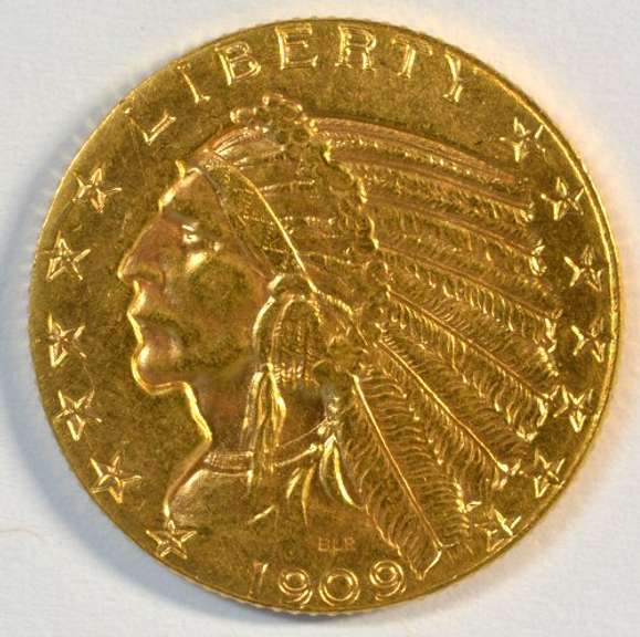 Super nice Near Mint 1909 US $5 Indian Gold Piece