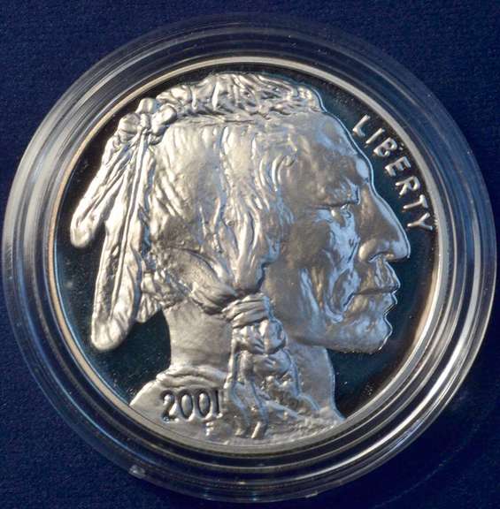 2001 American Buffalo Silver Commemorative Coin. Proof.