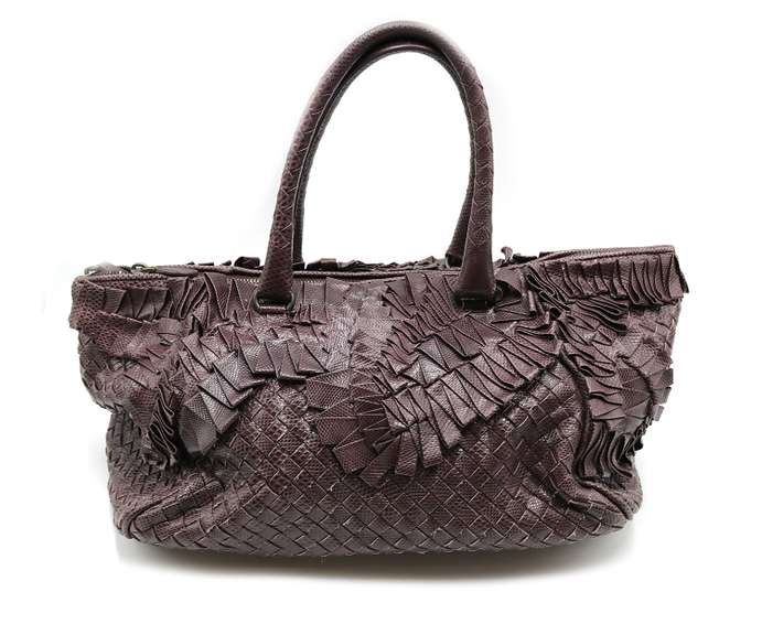 Bottoga Veneta Intracciato Karung Chantilly Handbag