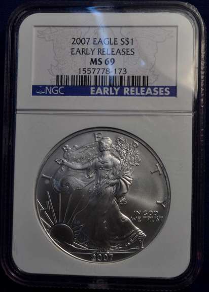 2007 American Silver Eagle Early Release NGC MS69