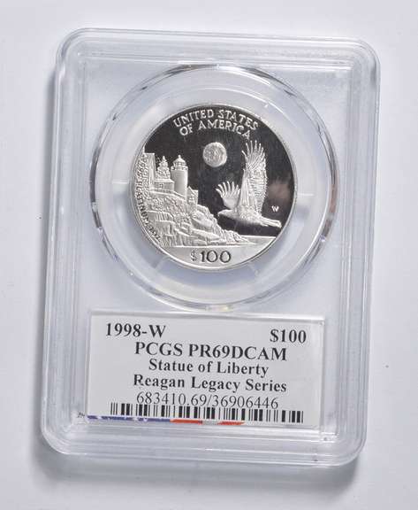 PR69 DCAM 1998-W $100 Statue Of Liberty 1 Oz .999 Fine Platinum - PCGS