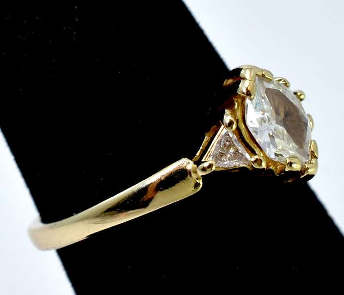 Marquise & Trillion Cut Diamond Ring, 14KT