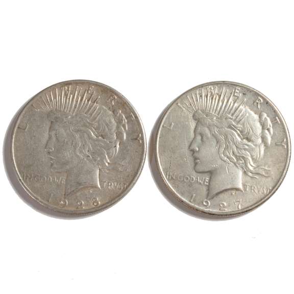 1927 S &1928 S Peace Dollars