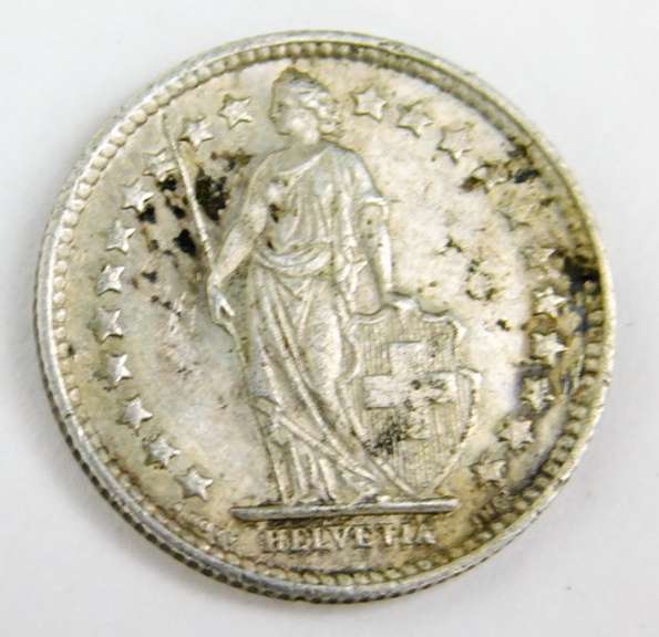 1898 Helvetta 1/2 FR Silver Coin