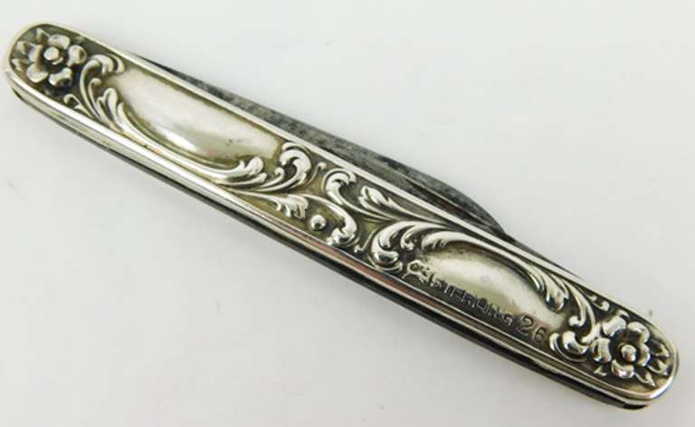 Antique Sterling Silver Pocket Knife