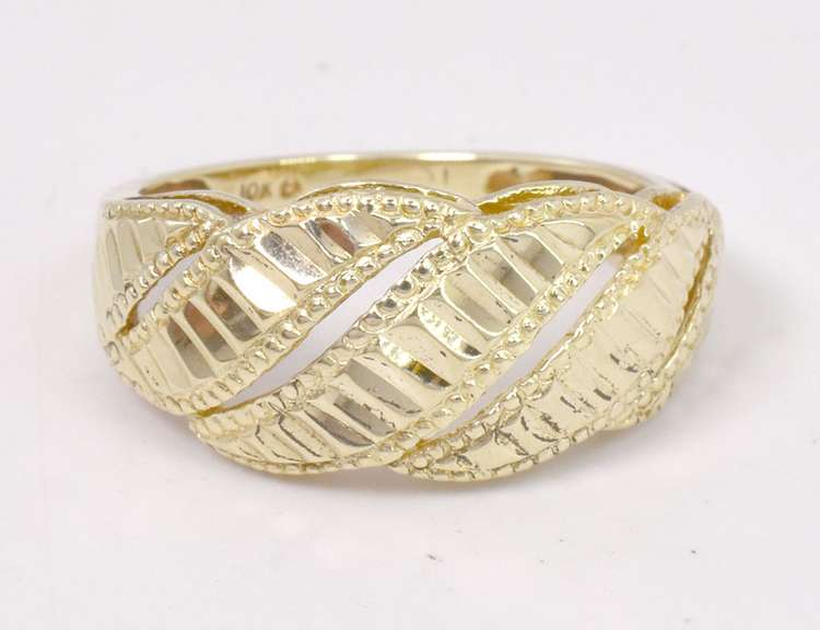 Yellow Gold Carved Band Ring