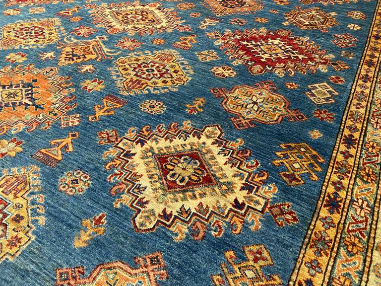 STUNNING FINE SUPER KAZAK RUG 8.7x12.2