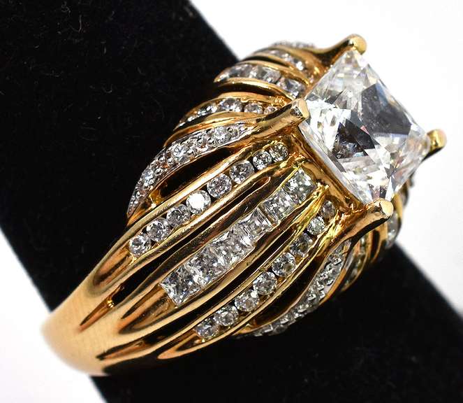Extravagant CZ Ring in Vermeil