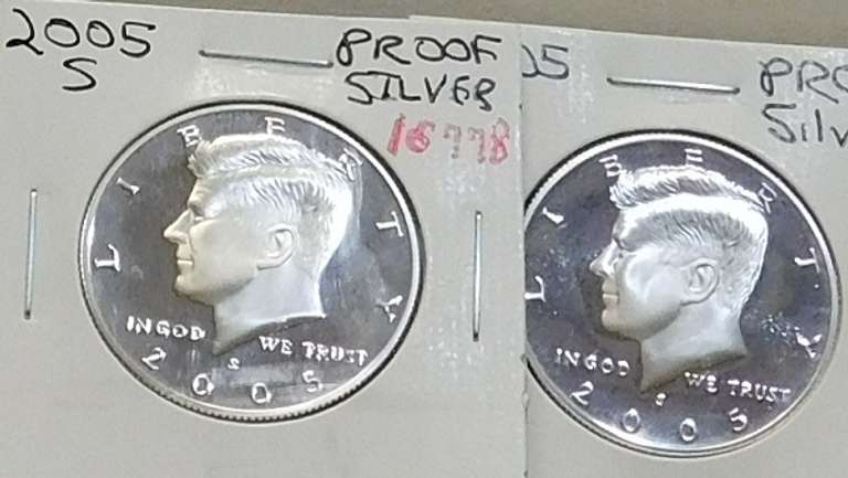 2005-S Silver 90% PROOF Kennedy Hfs