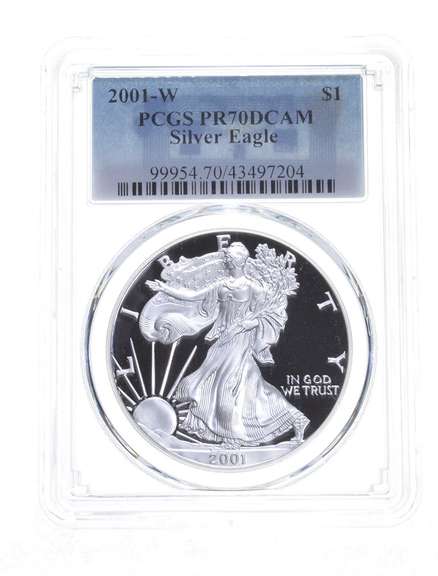 PR70 DCAM 2001-W American Silver Eagle - Graded PCGS