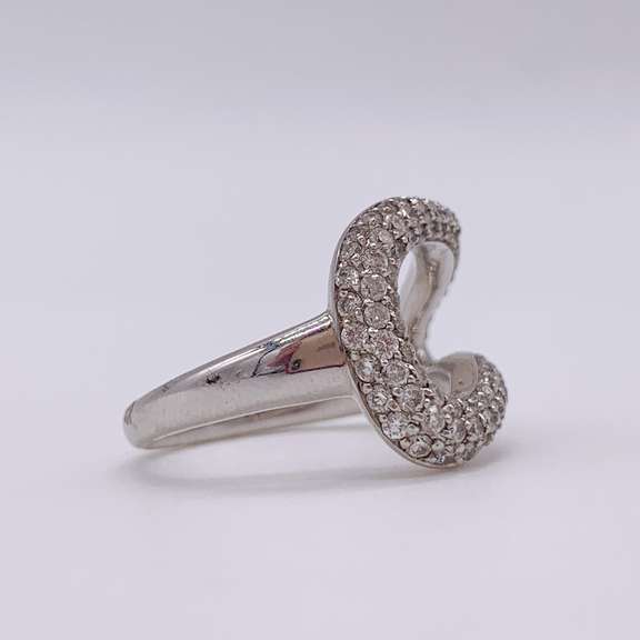 14kt Solid White Gold Diamond Band Ring