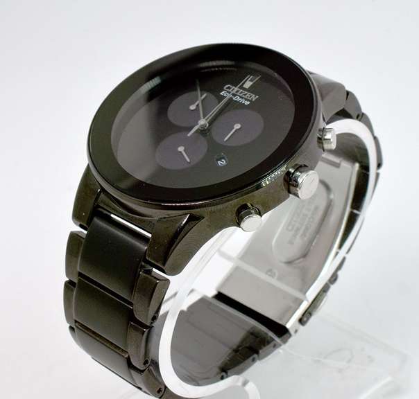 Citizen Eco-Drive Chronograph Black Dial Watch. Pre-Owned