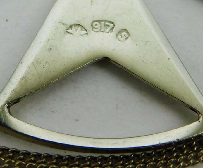 Vintage 917 Silver Maltese Cross & Chain