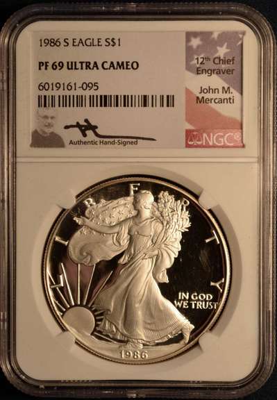 1986-S American Silver Eagle NGC PF69 Ultra Cameo