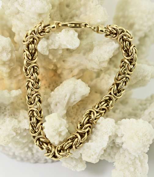 Always Popular 14K Byzantine Bracelet