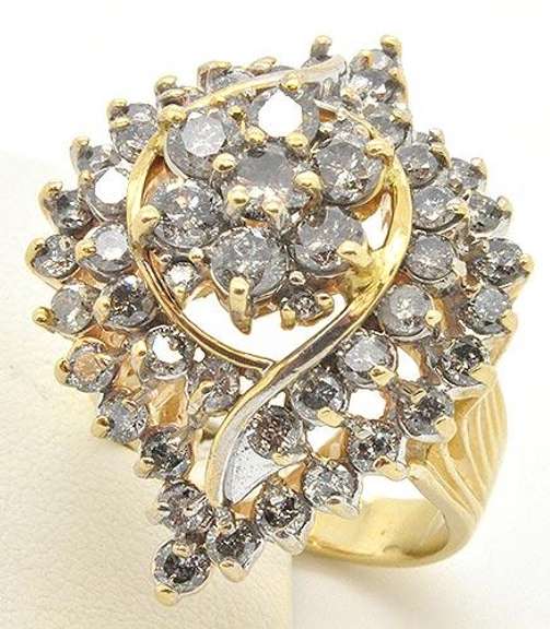 Amazing 4 CTW Diamond Cocktail Ring, 14k