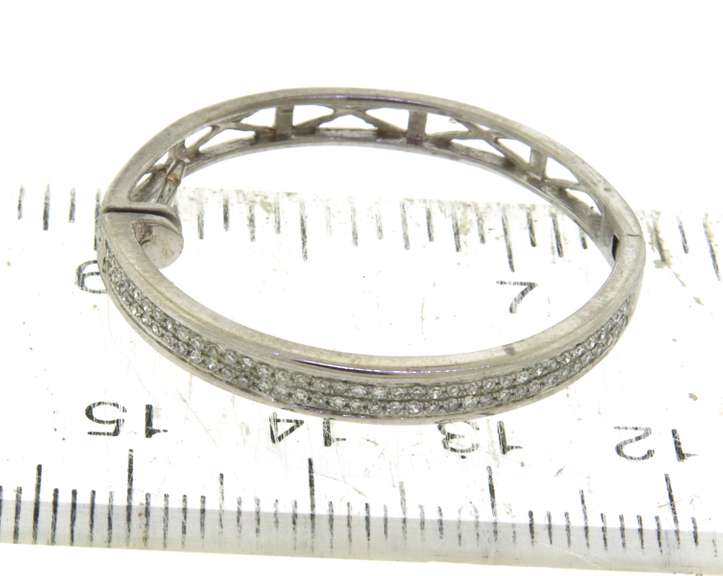 Dazzling White Gold Diamond Hoop Earrings