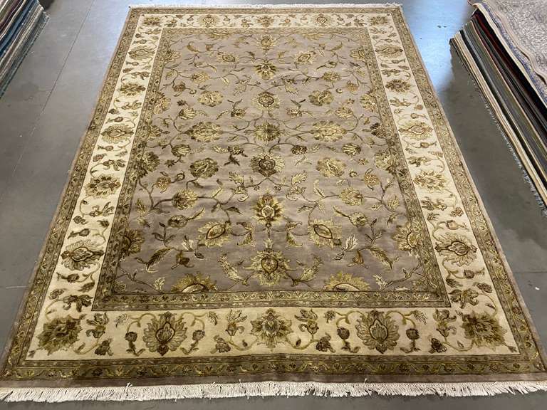 STUNNING SILK &WOOL PERSIAN KASHAN RUG 9x12