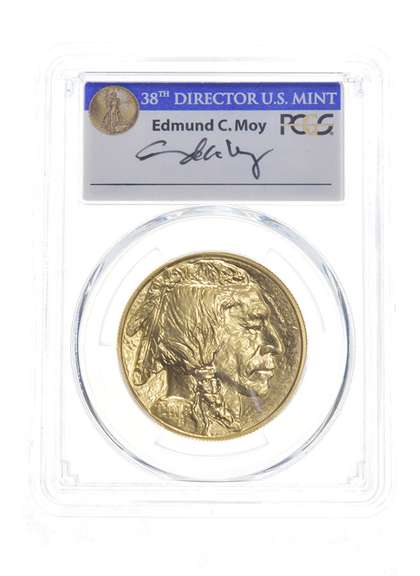 MS70 2018 $50 American Buffalo 1 Oz .999 Fine Gold Coin Signed - PCGS
