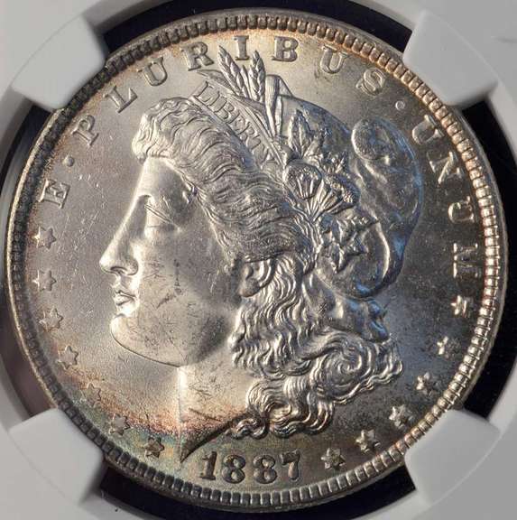 1887 Morgan Silver Dollar  NGC MS63