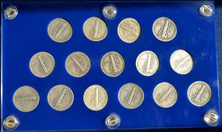 United States Mercury Dimes 1941-1945 (P, D, And S) $1.50 Face Value