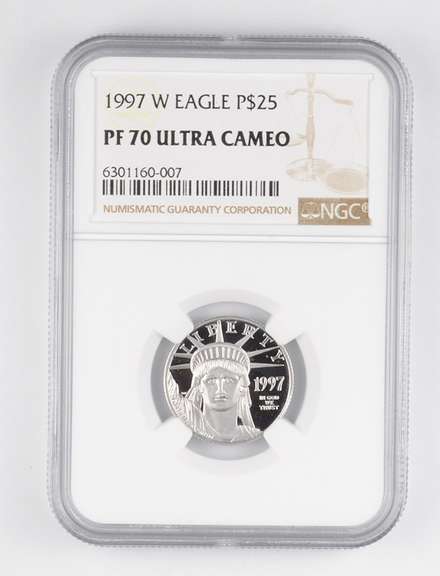 PF70 UCAM 1997-W $25 American Platinum Eagle 1/4 Oz. .999 Platinum NGC