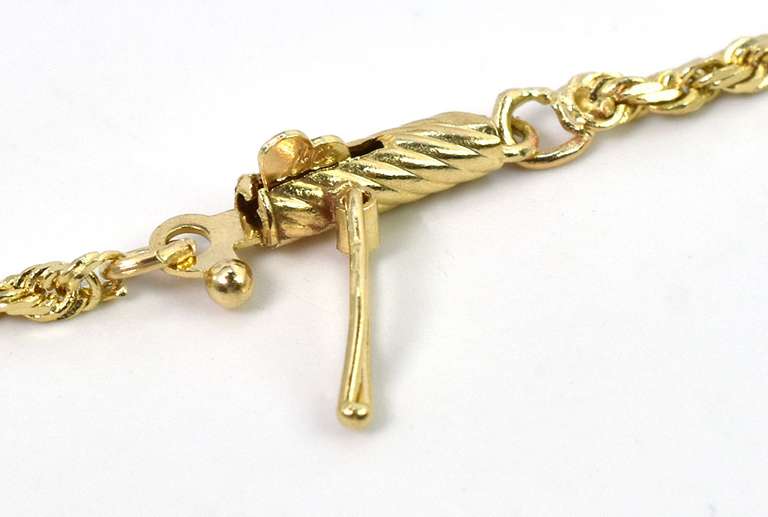 Curious Greek Key Necklace in 14KT Yellow Gold