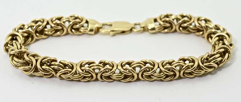Always Popular 14K Byzantine Bracelet