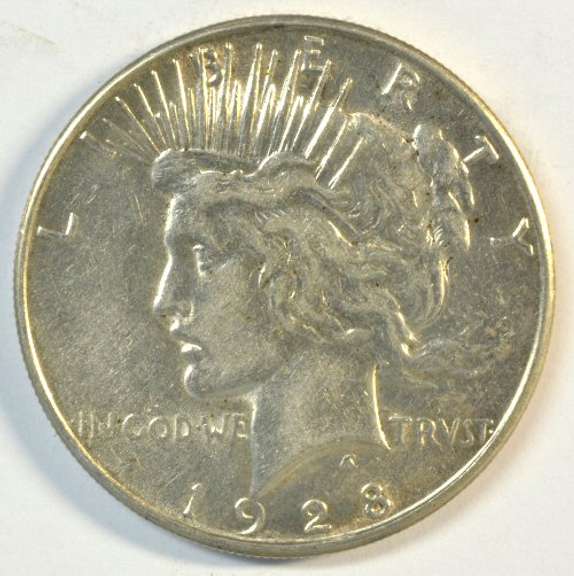 Lovely scarce 1928-S Peace Silver Dollar. Real nice
