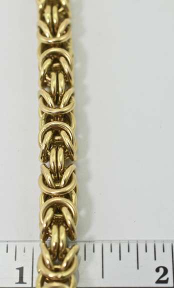 Always Popular 14K Byzantine Bracelet
