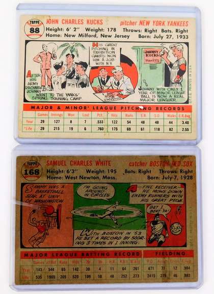 2 Topps 1956 Baseball Cards