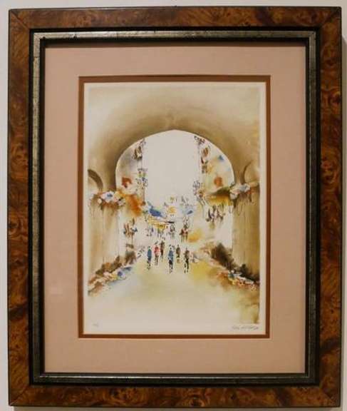 Ben Avram Color Lithograph Signed Ben Avram