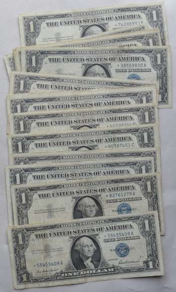 15 1957 Star $ 1 Silver Certificates