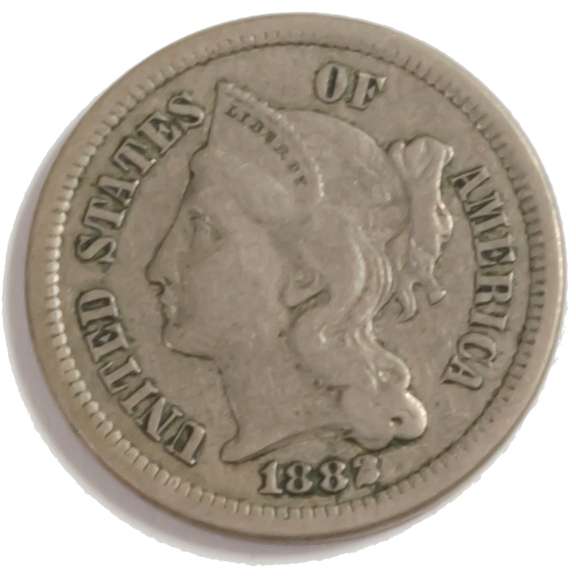 Tougher 1882 3 Cent Nickel
