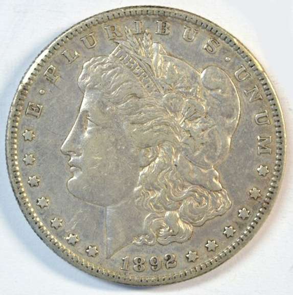 Ultra Rare 1892-S Morgan Silver Dollar in Choice XF/AU