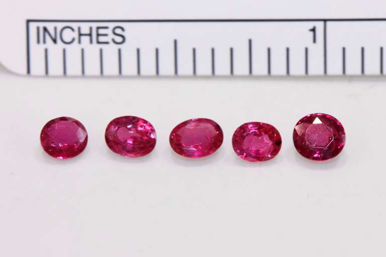 Sparkling Ruby Lot of 5