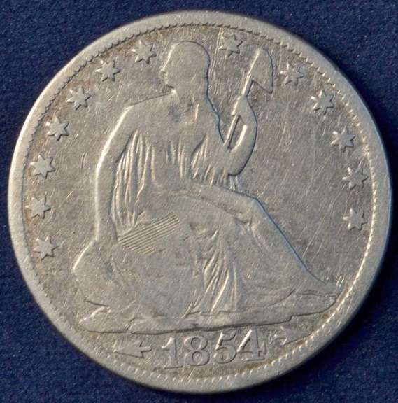 1877-S Seated Liberty Half Dollar, Circulated.