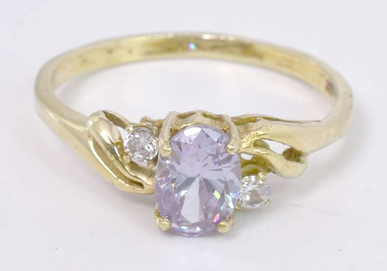 Estate Amethyst Ring in Yellow Gold