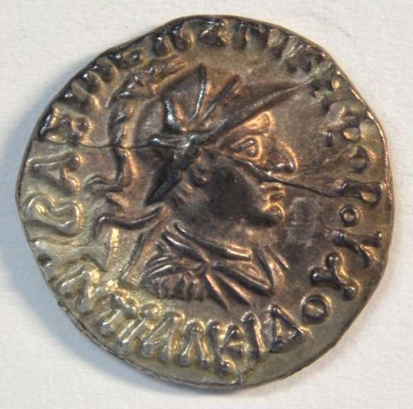 Original Mint Baktiran Kingdom Silver Drachm, 115-91 BC