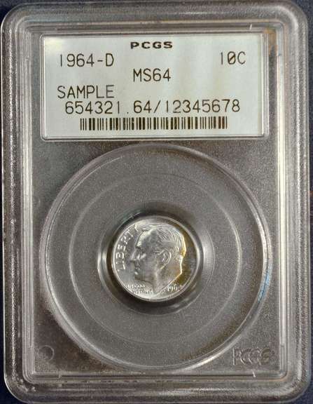 1964-D PCGS MS64 Roosevelt Silver Dime.
