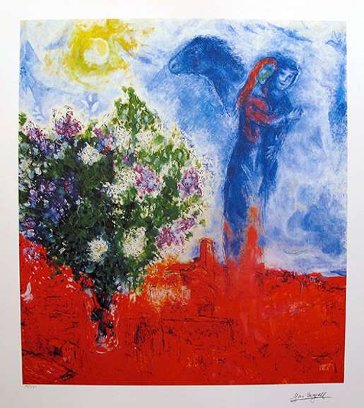 Marc Chagall, Couple Above St. Paul